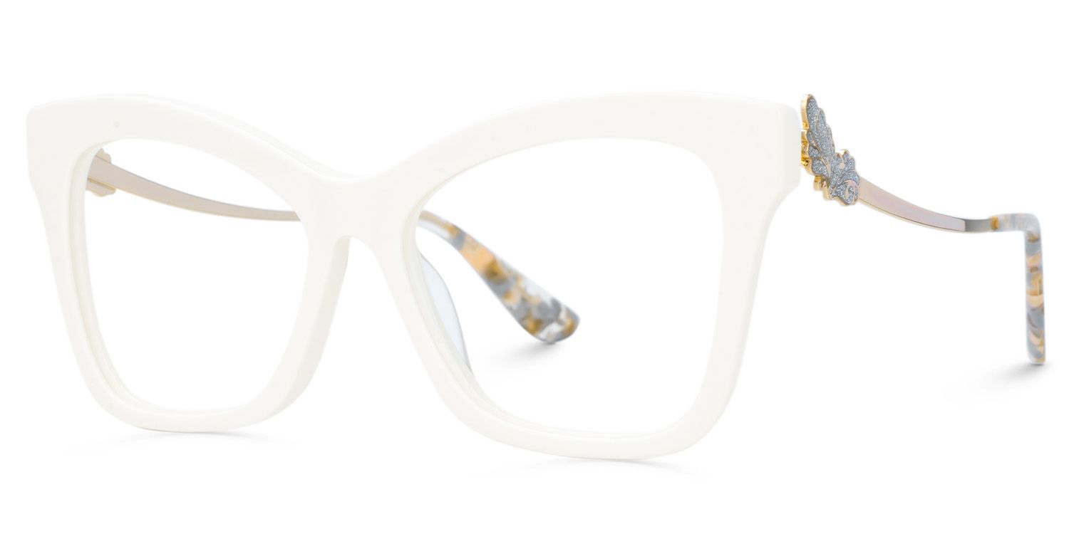Elida Big White Glasses on sale | Zeelool2