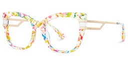 Kieran Rectangle Mottled Glasses3