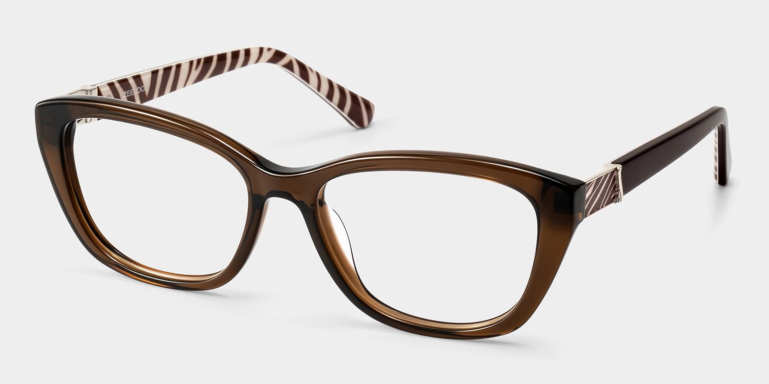 Brielle Brown Cat-Eye Glasses | ZEELOOL3