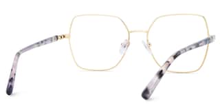 Billie Geometric Gold Glasses4