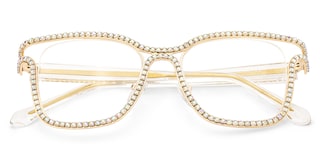 Shine Square Gold Glasses2