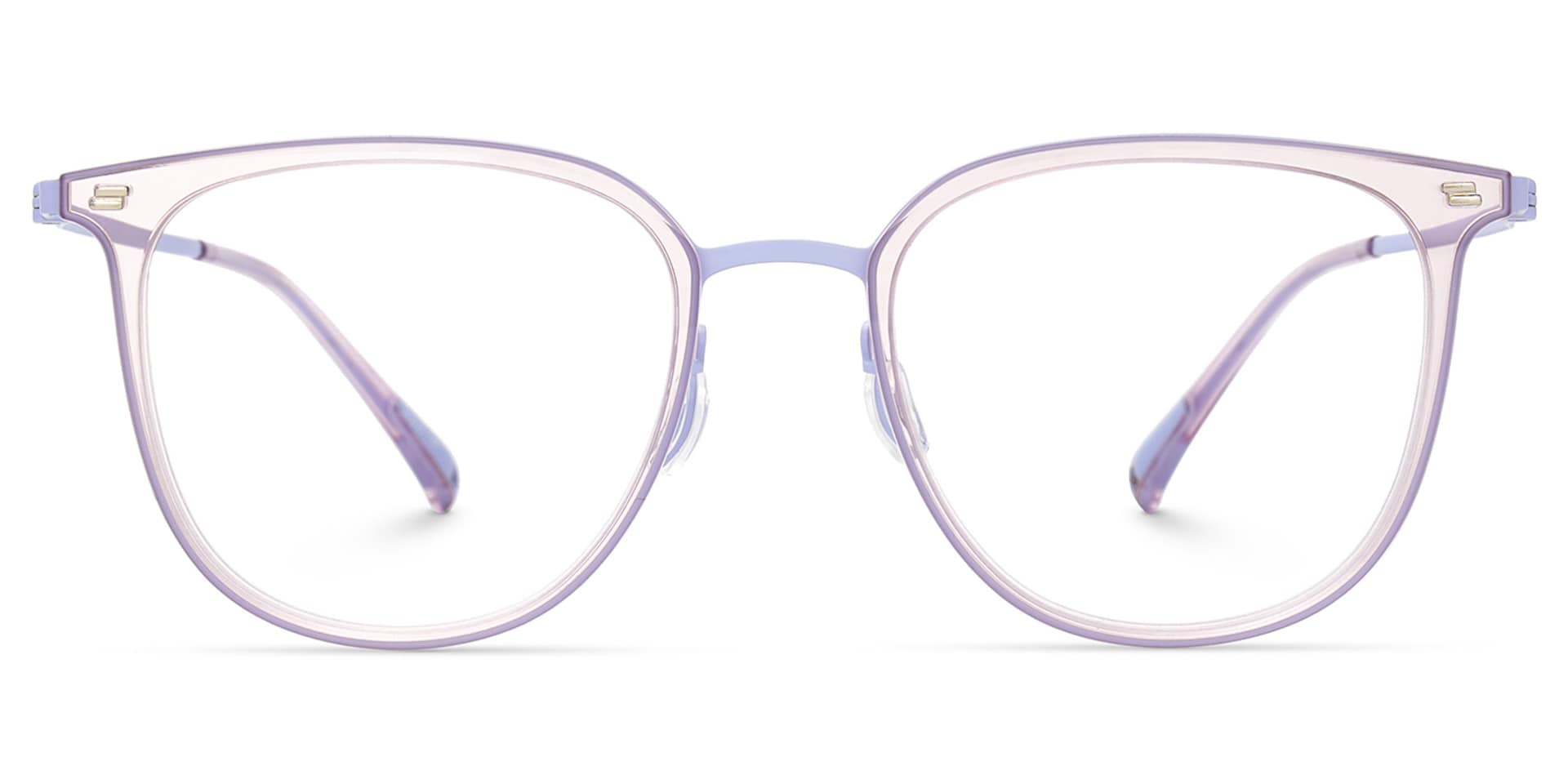 Gilliane Round Glasses Purple Thin Frame | Zeelool0
