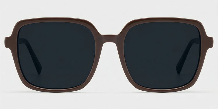 Kenneth Dark Brown Square Sunglasses