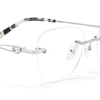 Seth Rectangle Silver Glasses7
