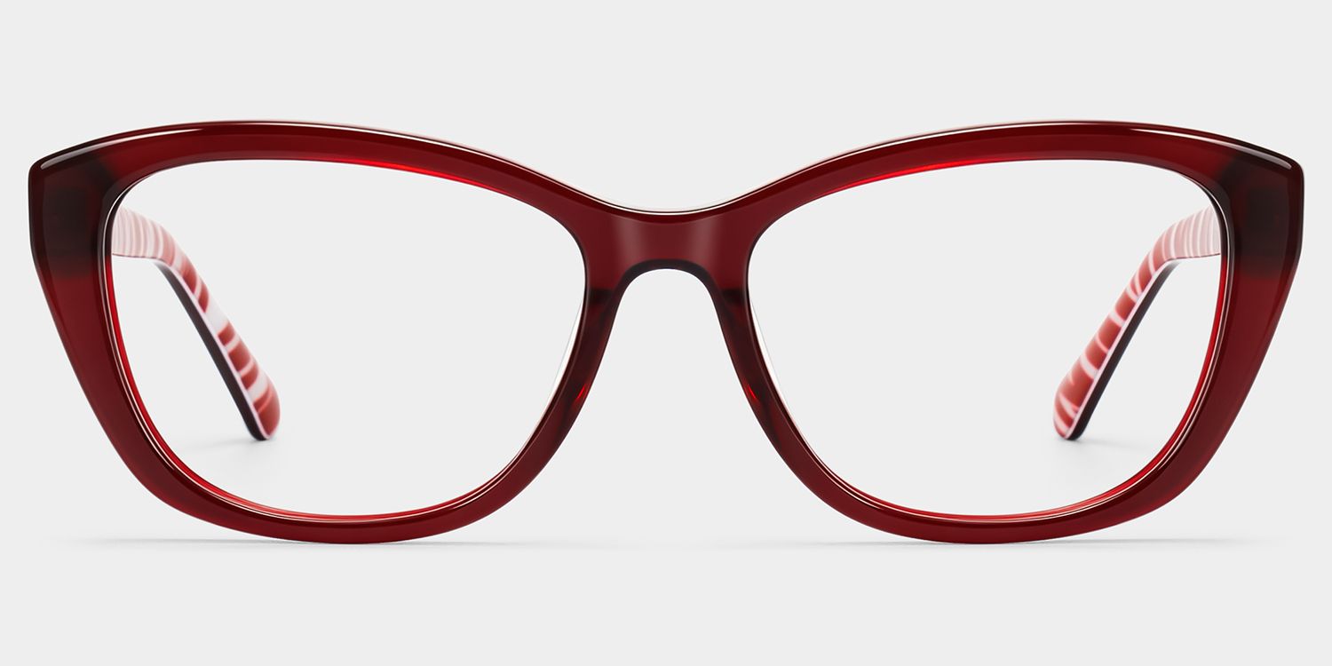 Brielle Red Cat-Eye Glasses | ZEELOOL1