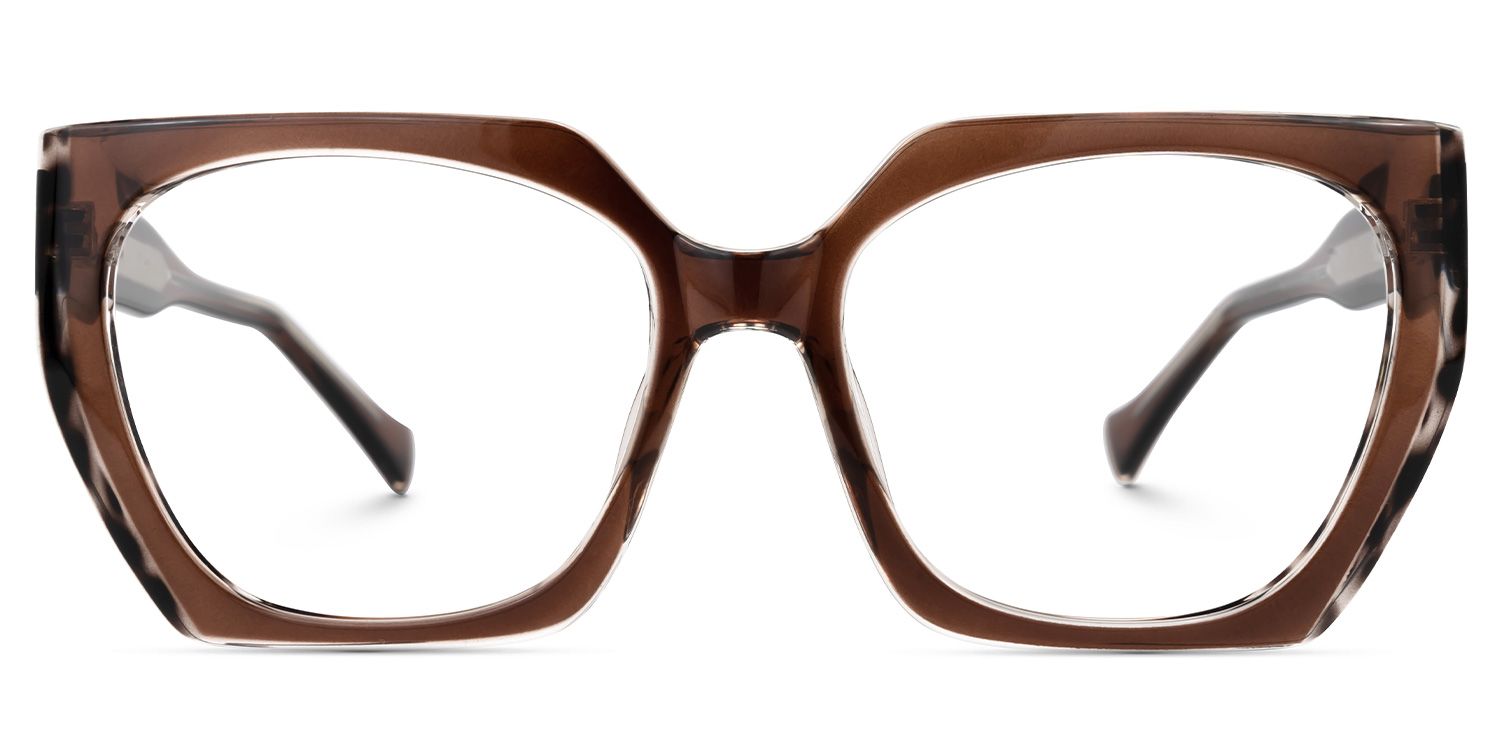 Geometric Sallyann Brown Glasses on sale -Zeelool Glasses