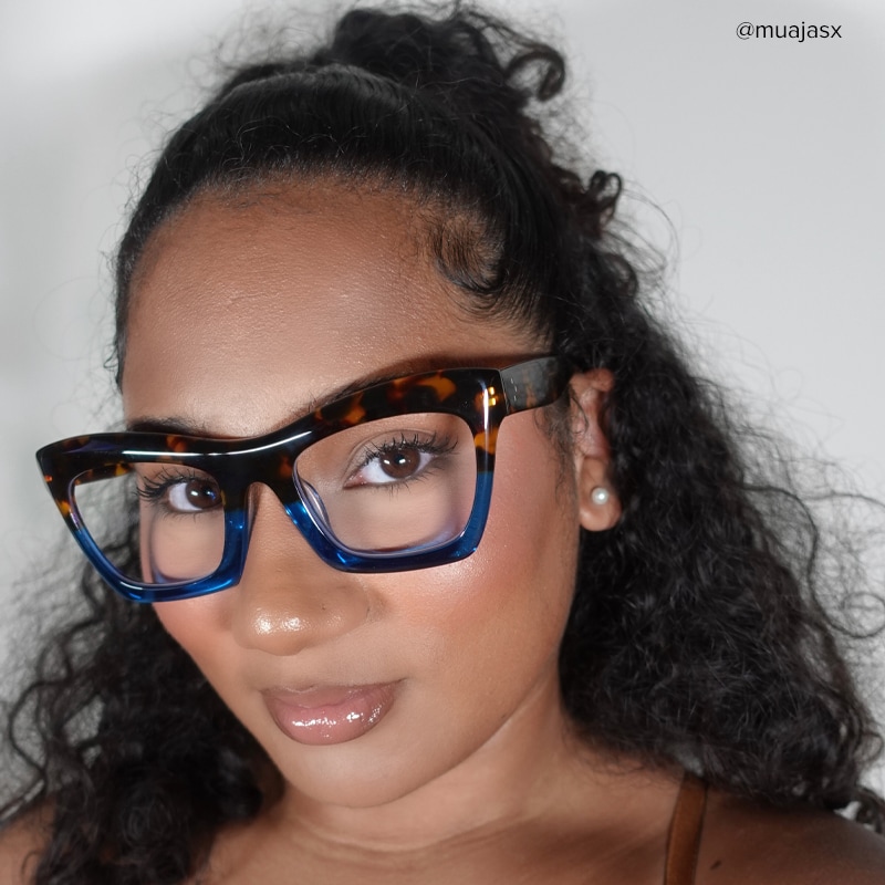 Benitez Square Blue-Tortoise Frame Glasses | Zeelool9