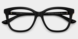 Isabella Black Square Glasses2