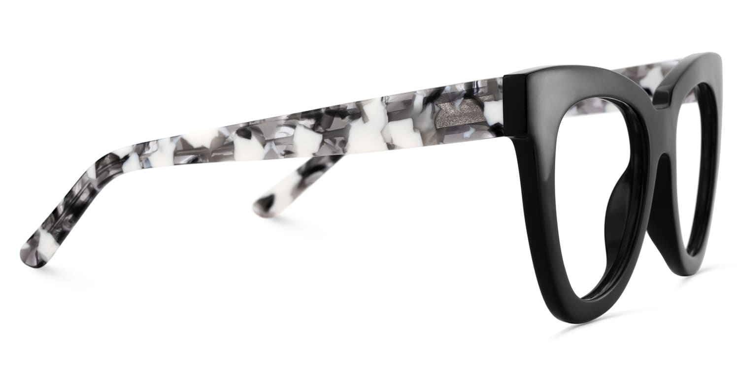 Yaser Cateye Black Glasses4