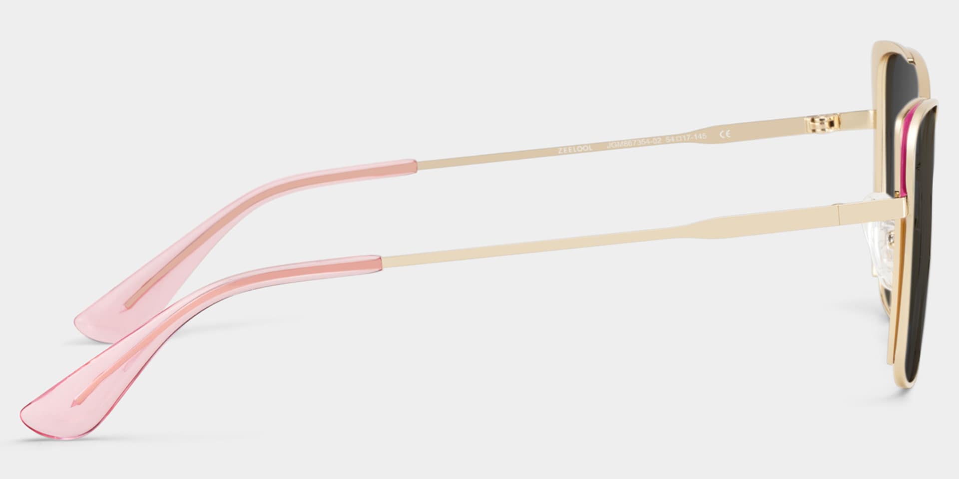 Tessa Pink Gold Frame Glasses with Cat eye Frame Online | ZEELOOL3