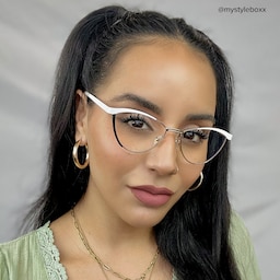 Sydney Cat Eye White Glasses6