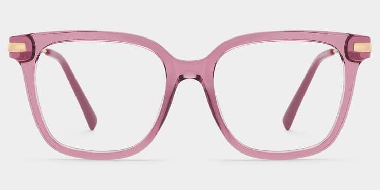 Jacqui Pink Rectangle Glasses