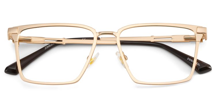 Finn Rectangle Gold Glasses