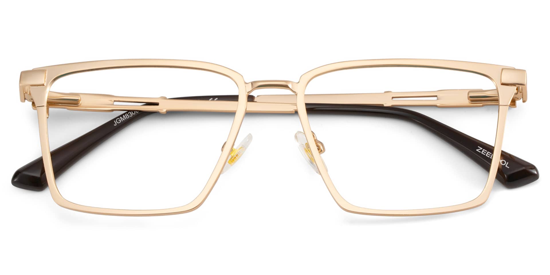 Finn Eyeglasses in Rectangle Gold Frame | Zeelool2
