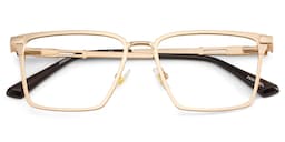 Finn Rectangle Gold Glasses2