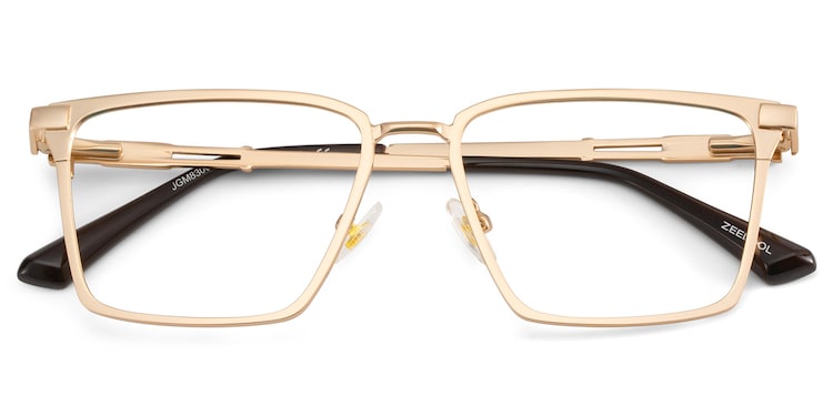 Finn Rectangle Gold Glasses