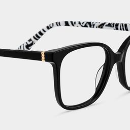 Caroline Black Square Glasses4