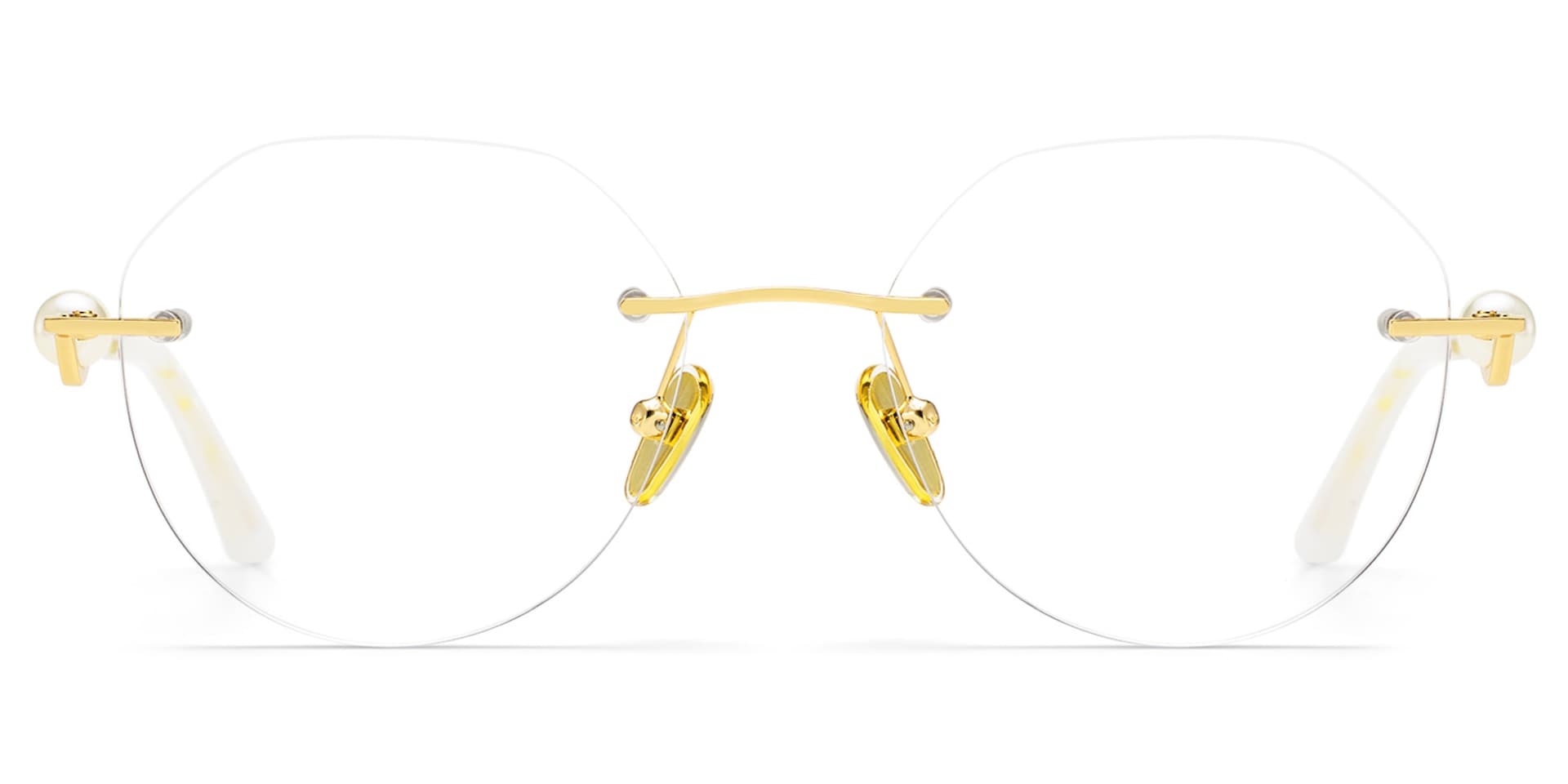 Wyatt Eyeglasses in GeometricGold Frame | Zeelool2