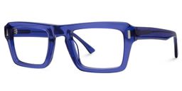 Tarloh Rectangle Blue translucent Glasses1
