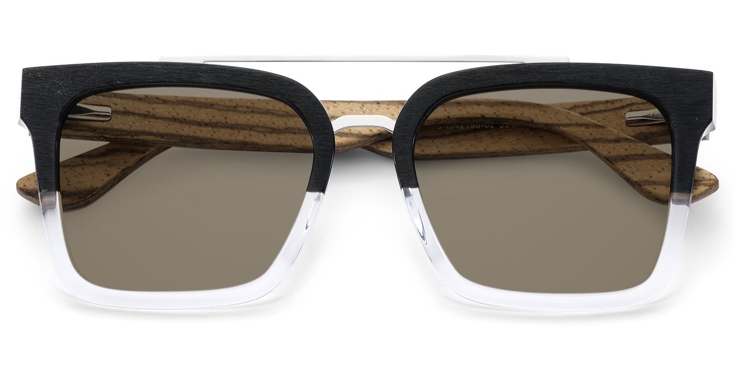 Pascal Aviator Black Clear Prescription Sunglasses | ZEELOOL1
