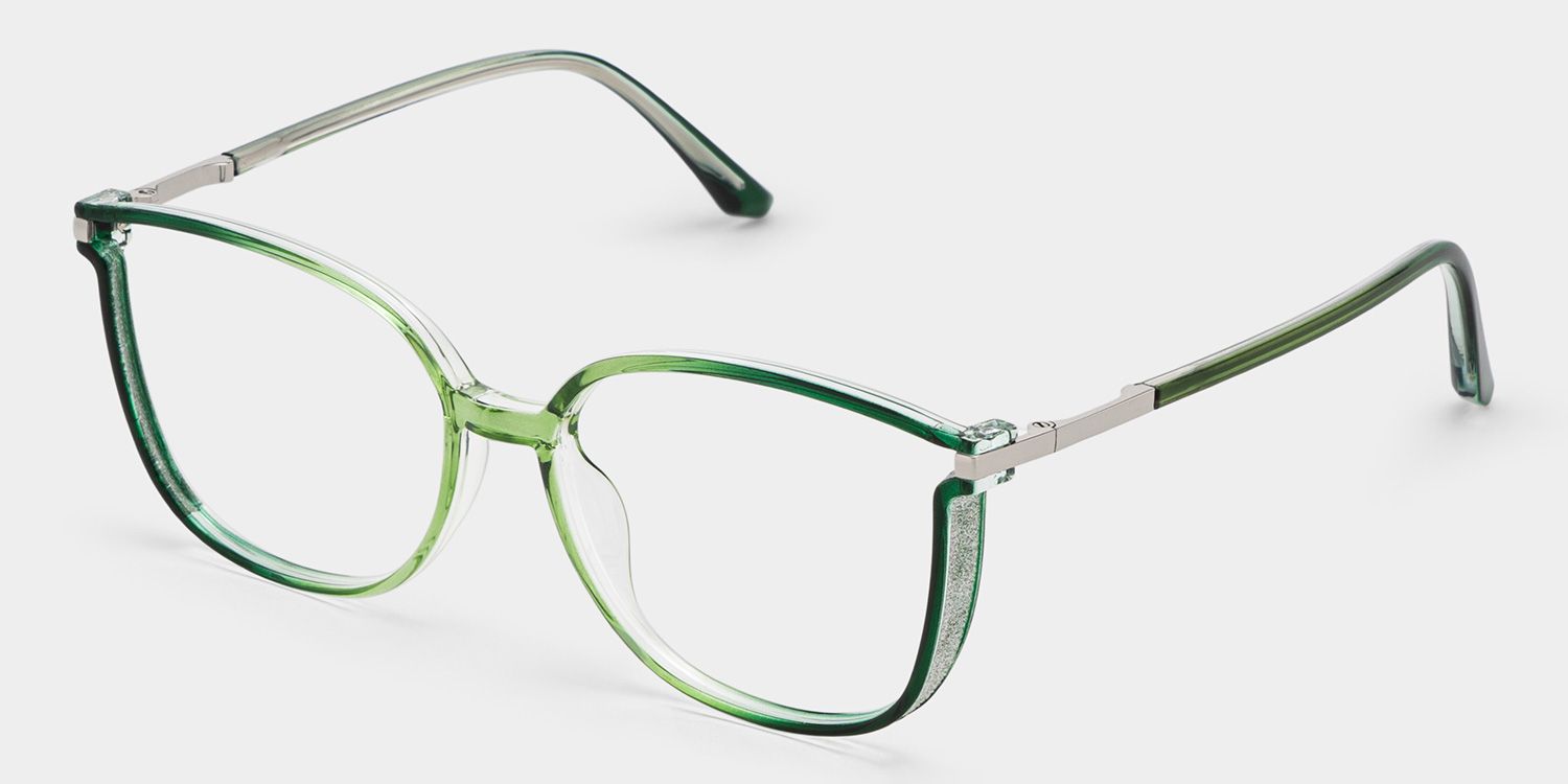 Rodz Green Square Eyeglasses with Affordable Frame | ZEELOOL