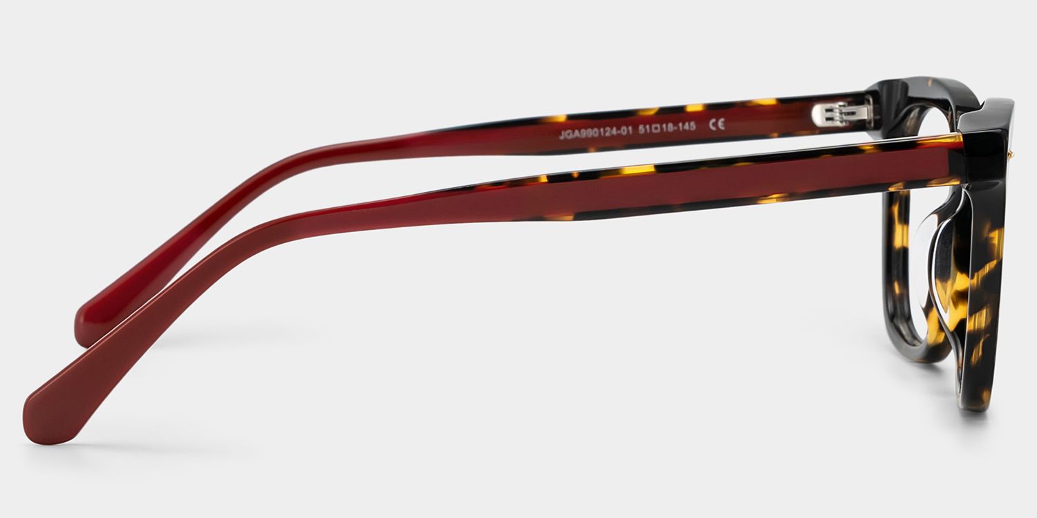 Angela Tortoise Rectangle Glasses | Retro Campus Essential