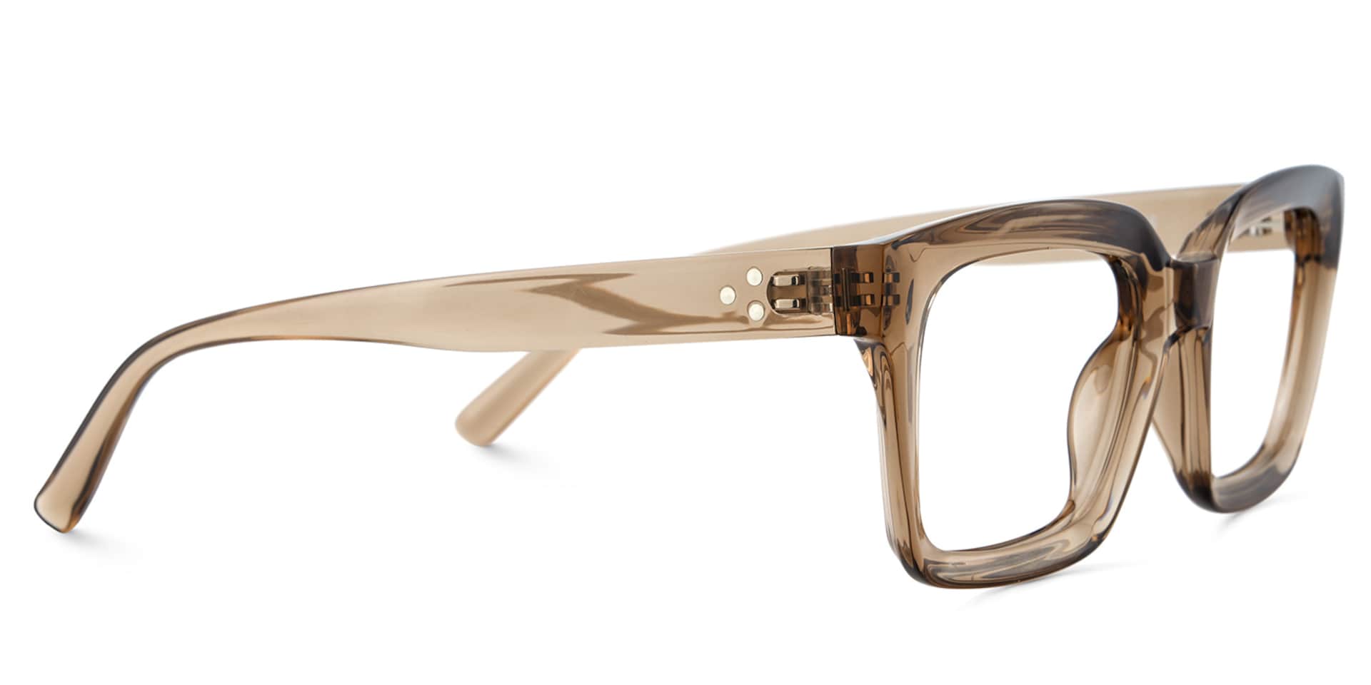 Grover Rectangle Eyeglasses and Champagne Color Frames5