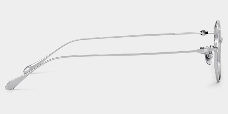 Everett Silver Frame Glasses with Geometric Frame Online |  ZEELOOL4