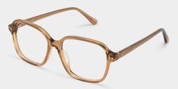 Clementine Clear Brown Square Glasses4