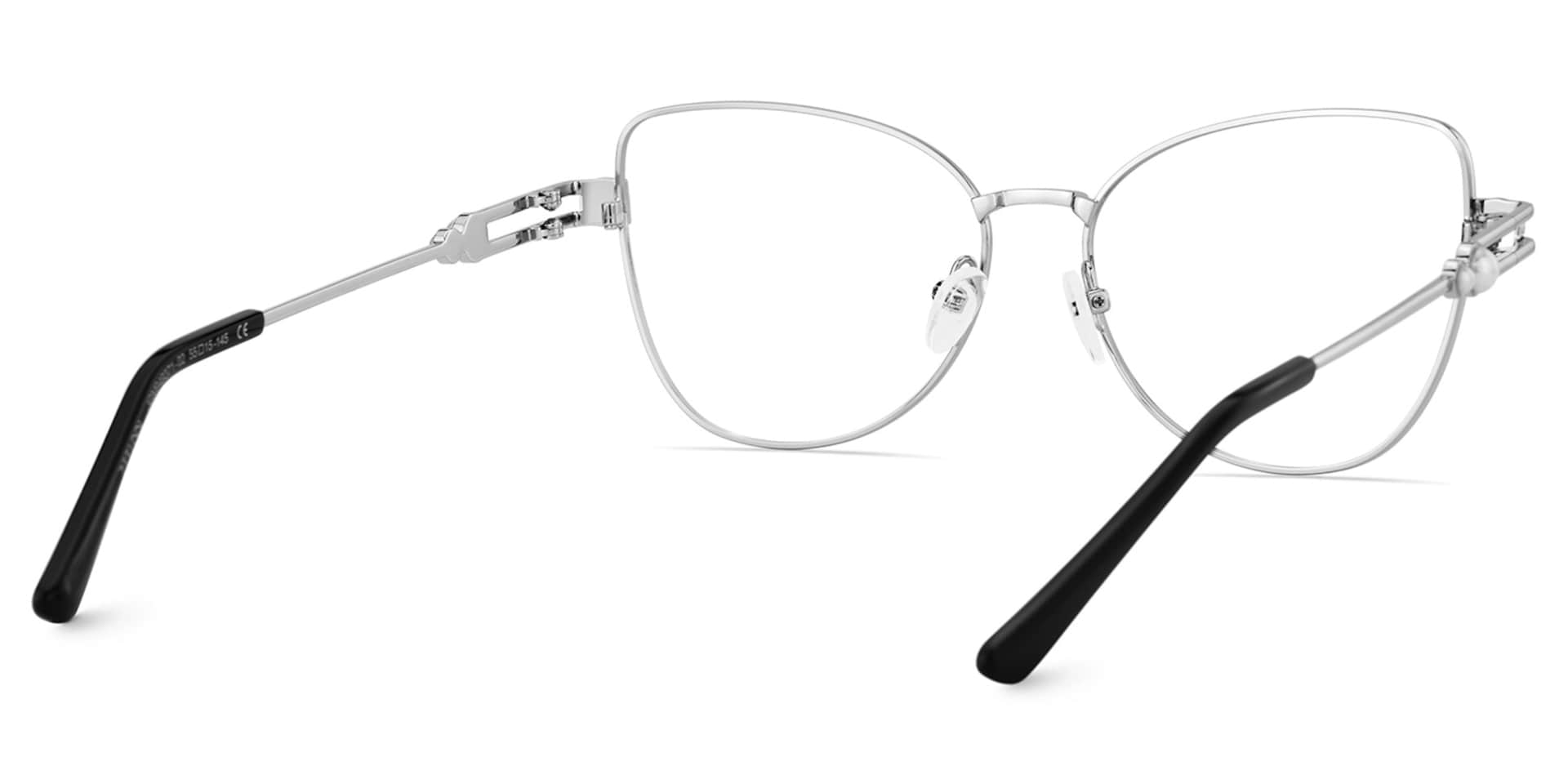Gaga Eyeglasses in Cat Eye Sliver Frame | Zeelool6