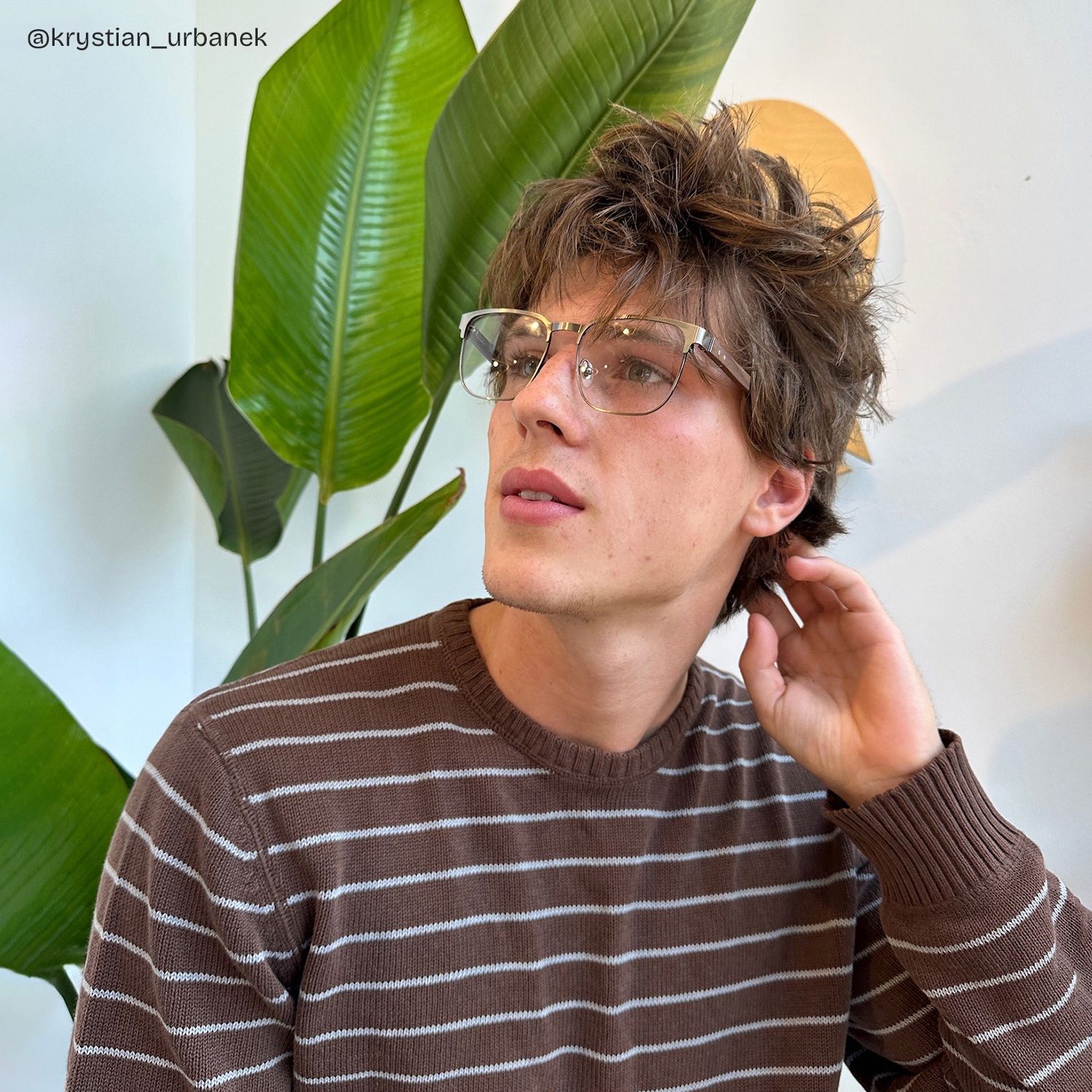 Luke silver browline glasses Online | ZEELOOL