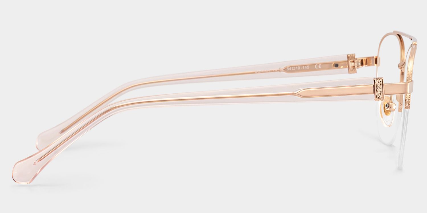 Emily Rose Gold Frame Glasses with Aviator Frame Online | ZEELOOL3