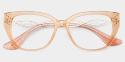 Alma Butterfly Beige Glasses2