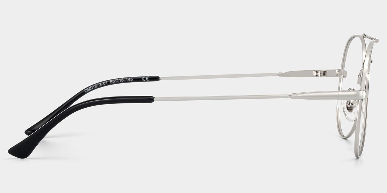 Aviator Silver Glasses | Zeelool Glasses3