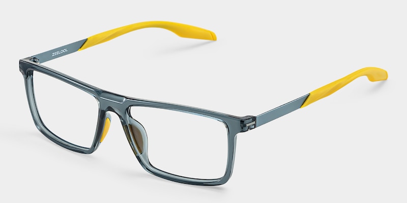 Active Blue Yellow Frame Glasses with Rectangle Frame Online | ZEELOOL2