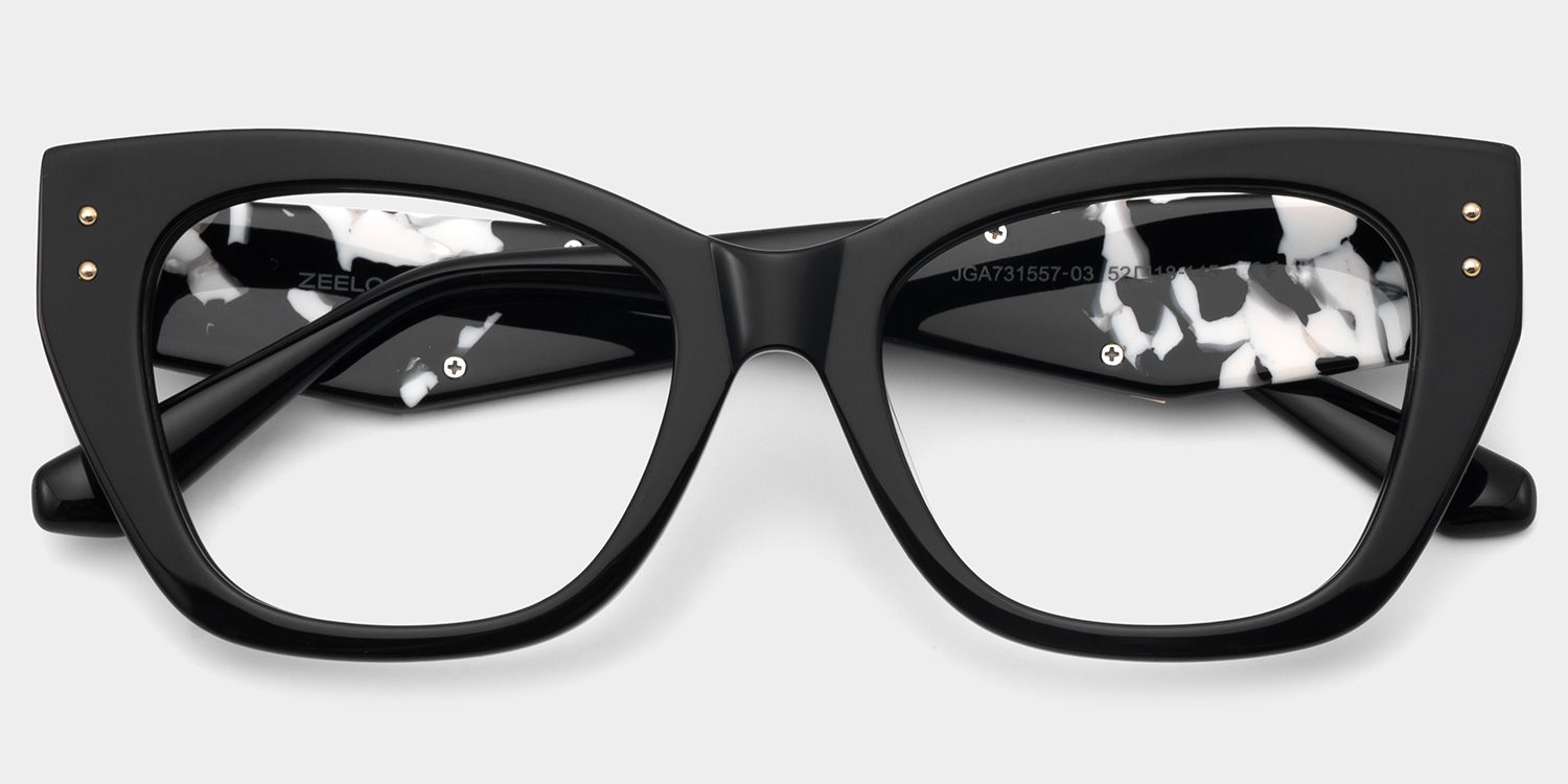 Skylar Black Frame Glasses with Butterfly Frame Online | ZEELOOL4