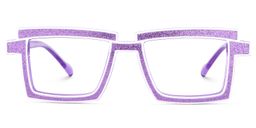 Zephyr Rectangle Lavender Glasses1