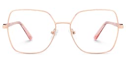 Billie Geometric Rose Gold Glasses0