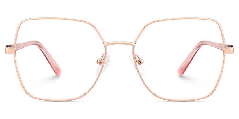 Billie Geometric Rose Gold Glasses