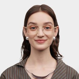 Felicity Geometric Gold Pattern Glasses0