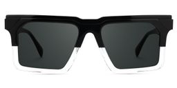 Lebar Square Black-Clear Glasses0