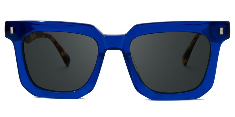 Coville Square Blue Glasses