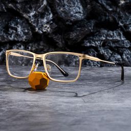 Roxana Rectangle Gold Glasses0