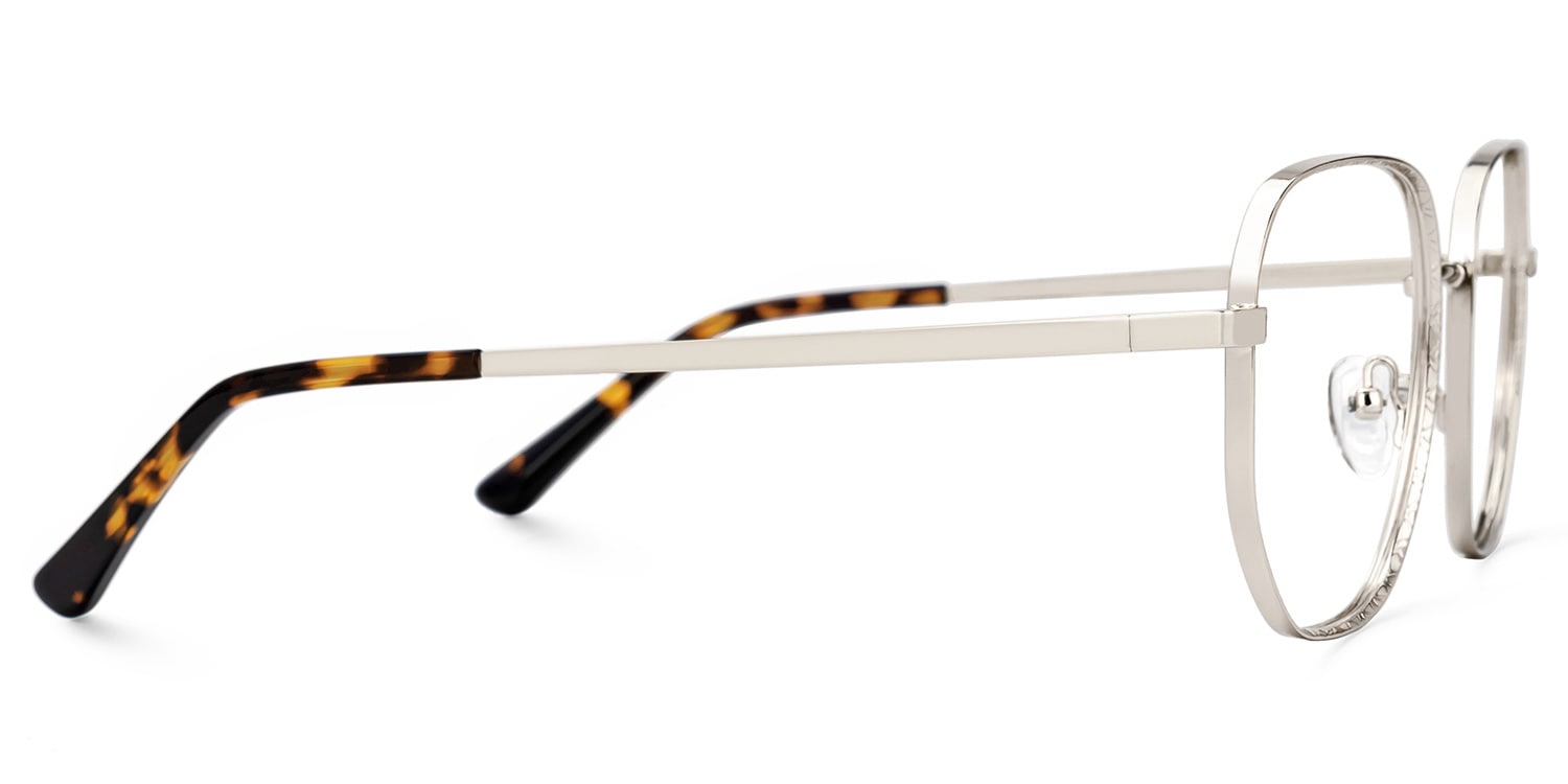 Steeve Metal Square Silver Frame Glasses | Zeelool