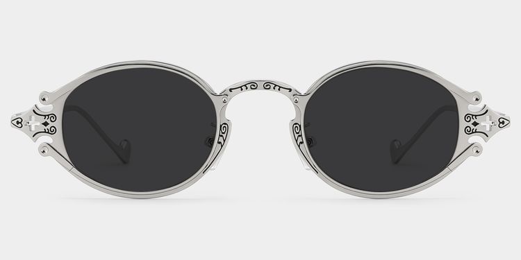 Serena Oval Silver Glasses