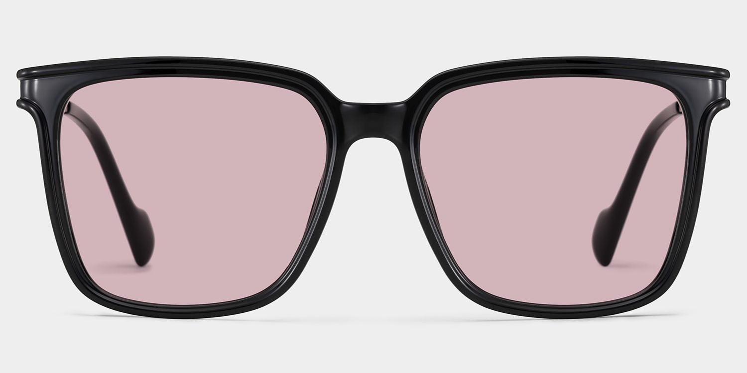 Zeyna Black Square Polarized Sunglasses for Driving | ZEELOOL0