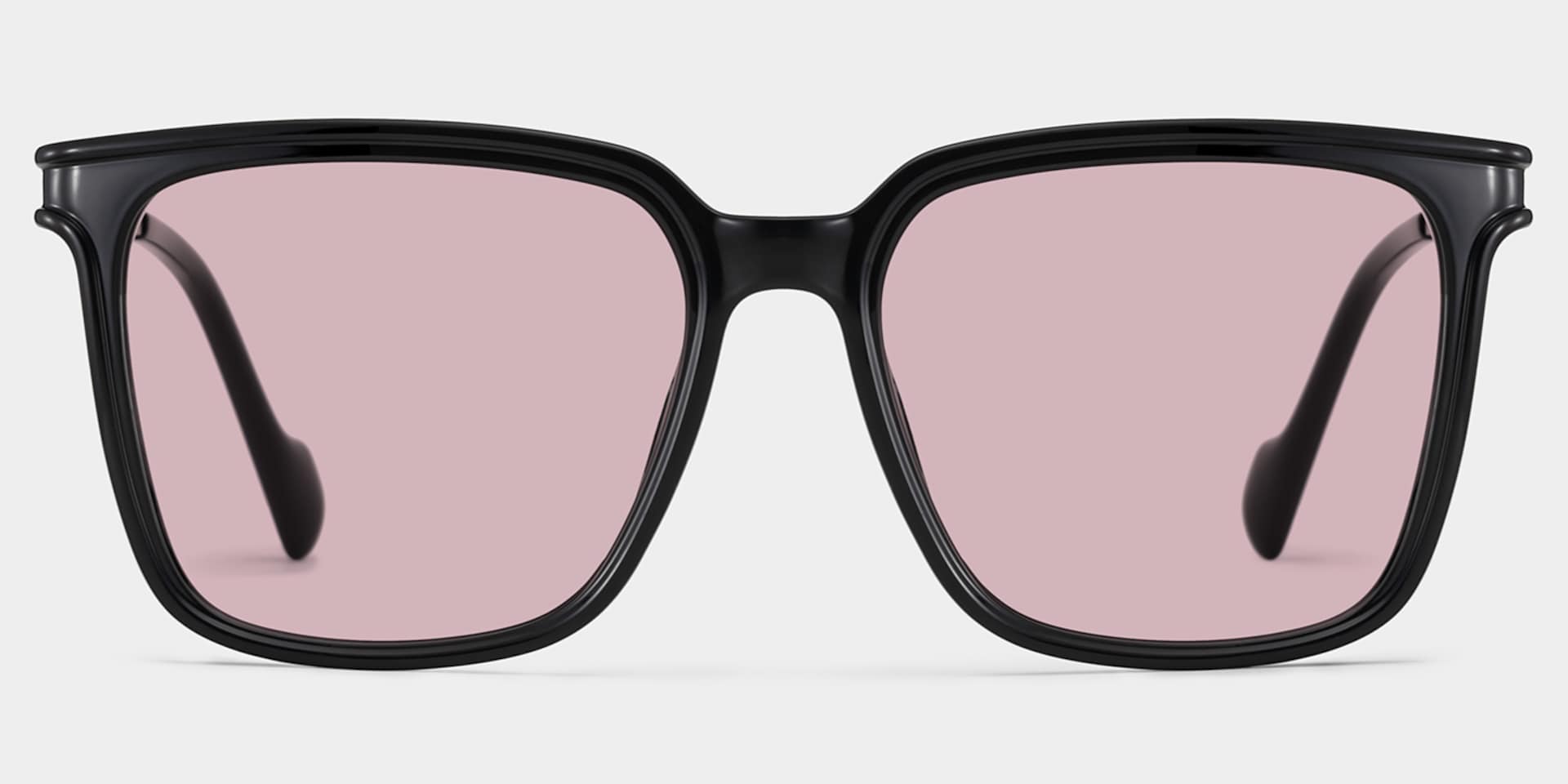 Thin Black Frame Glasses With Square Shape0