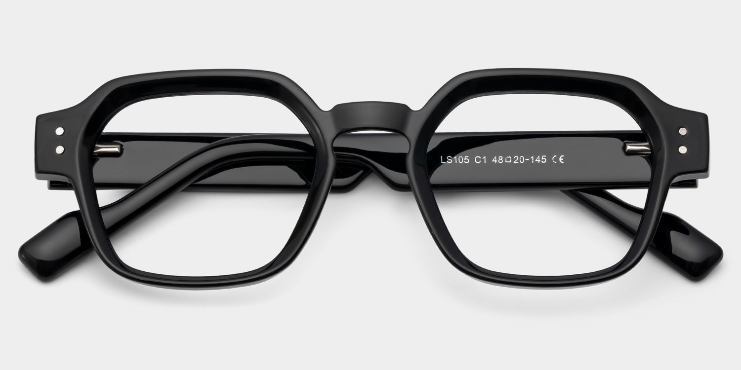 Joy Black Frame Glasses with Geometric Frame Online | ZEELOOL