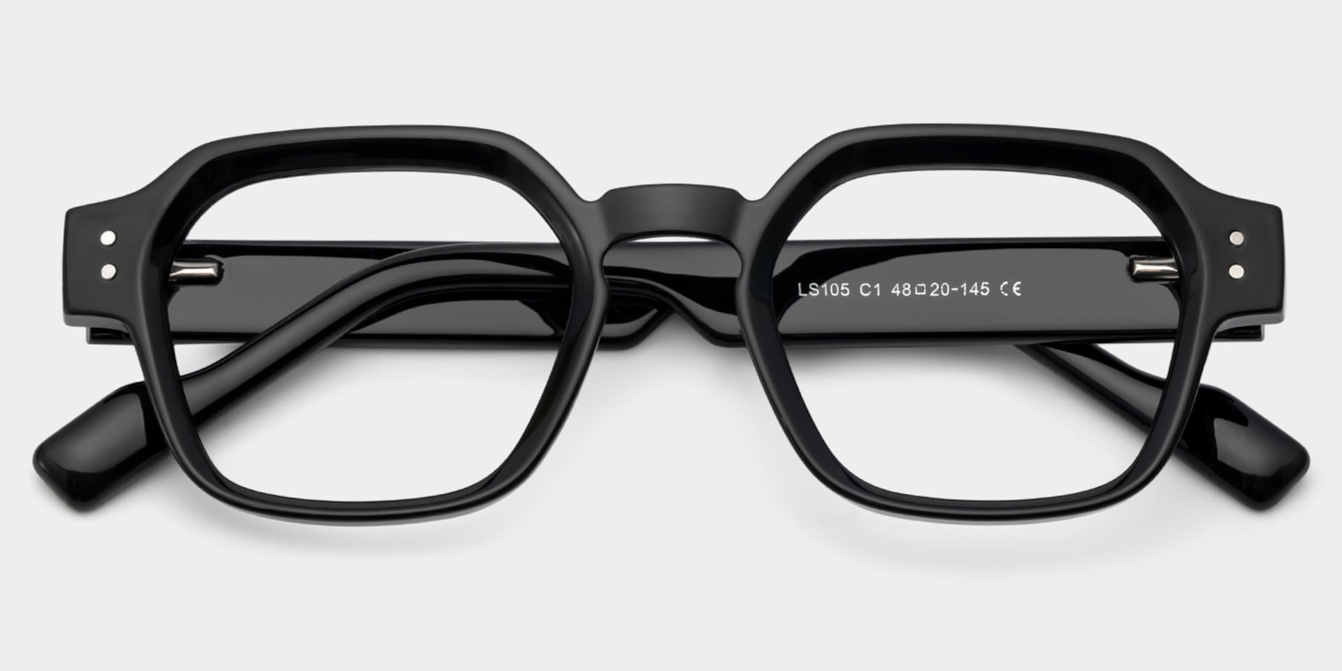 Joy Black Frame Glasses with Geometric Frame Online | ZEELOOL1
