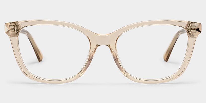 Cassia Beige Rectangle Glasses